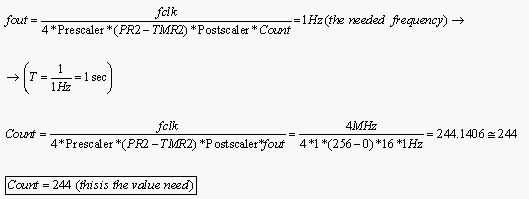 TIMER2 COUNT CALCULATION